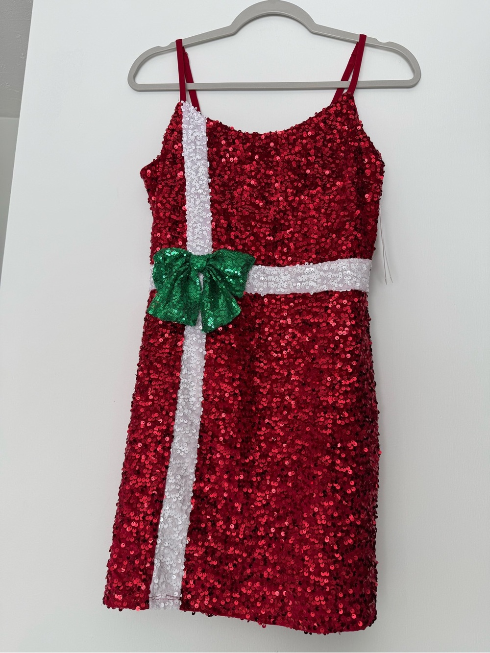 Women’s Small (4-6) Sequin Christmas Present Dress NWT